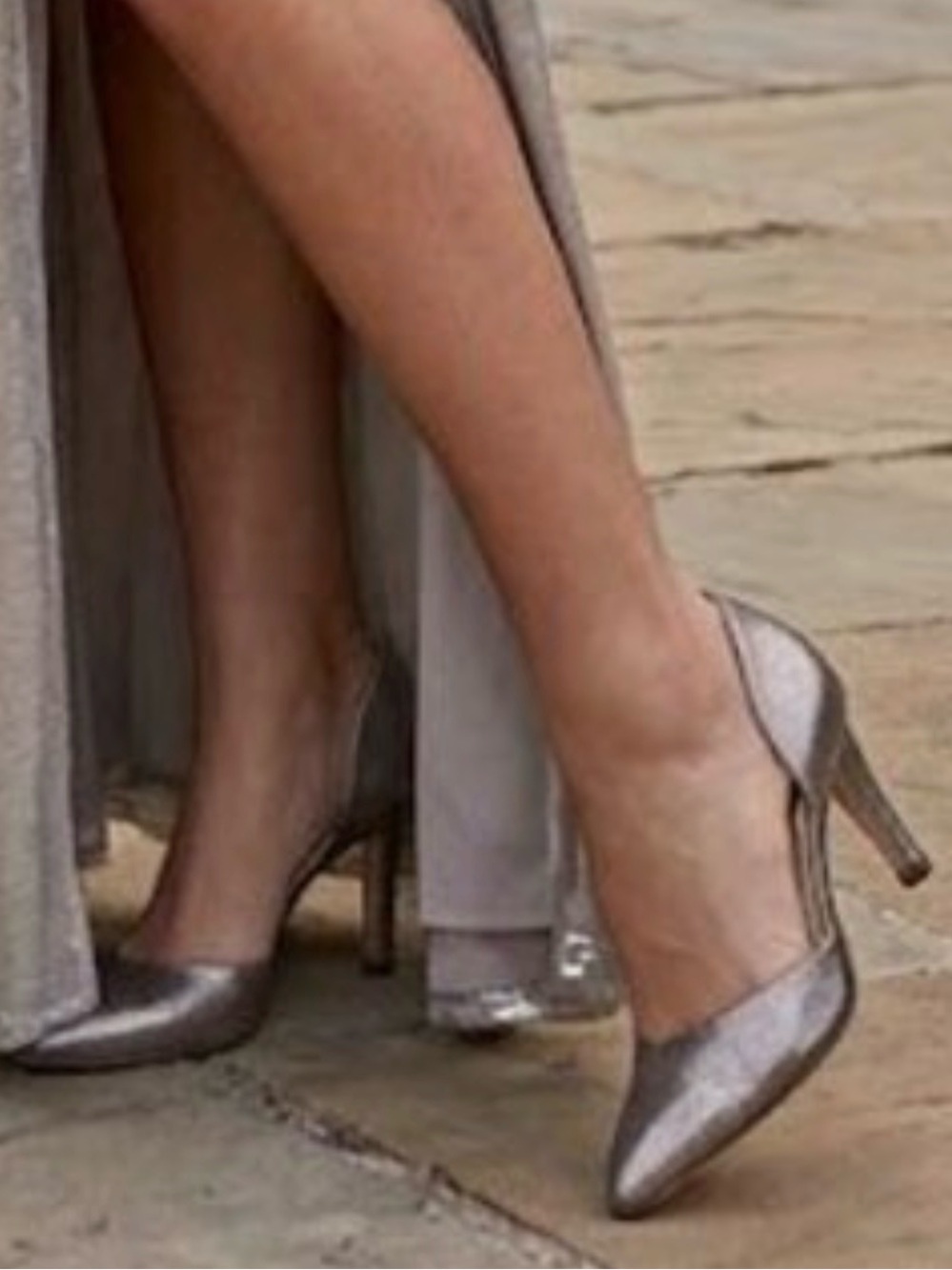 Paul Green Julia D'Orsay metallic suede pumps size 7 (US: 9)